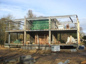 Creative Space - structural steelwork erection